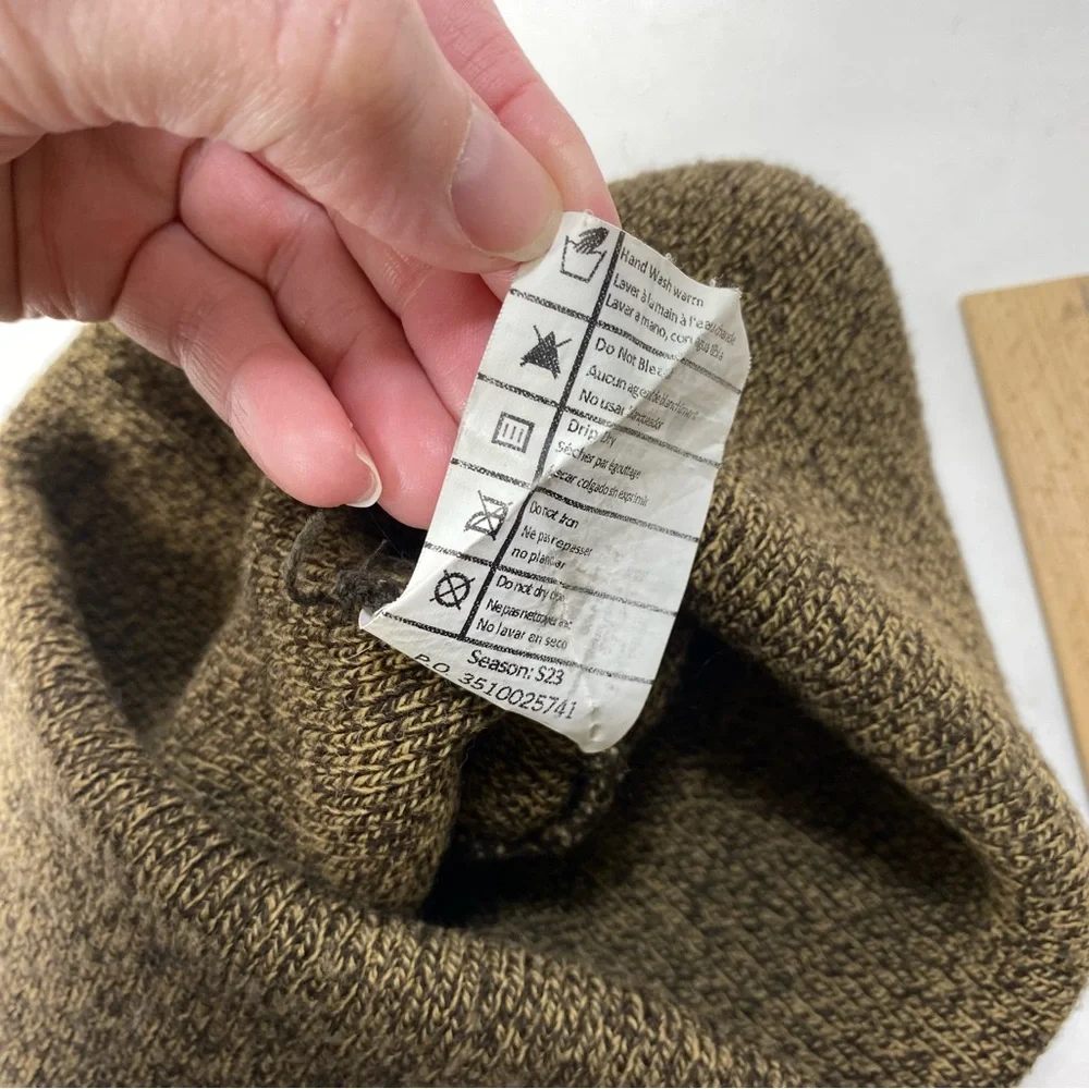 Carhartt Brown Tan Knit Foldover Cuff Style Beanie Hat - Unisex